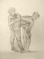 Two female nudes study